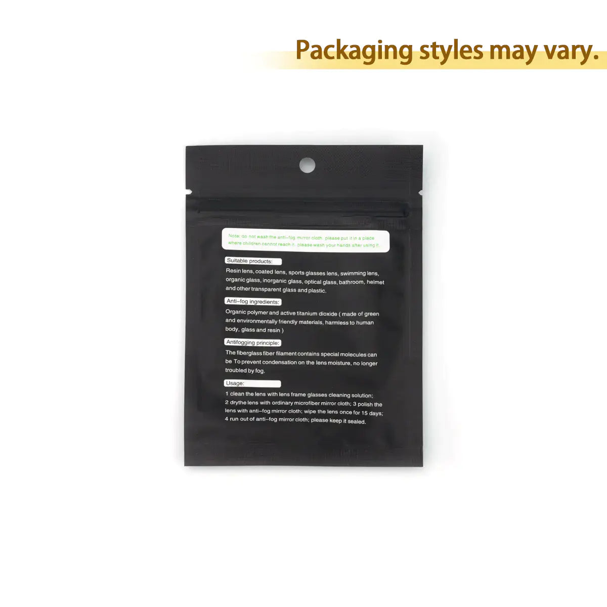 Fog-proof cloth Set 9