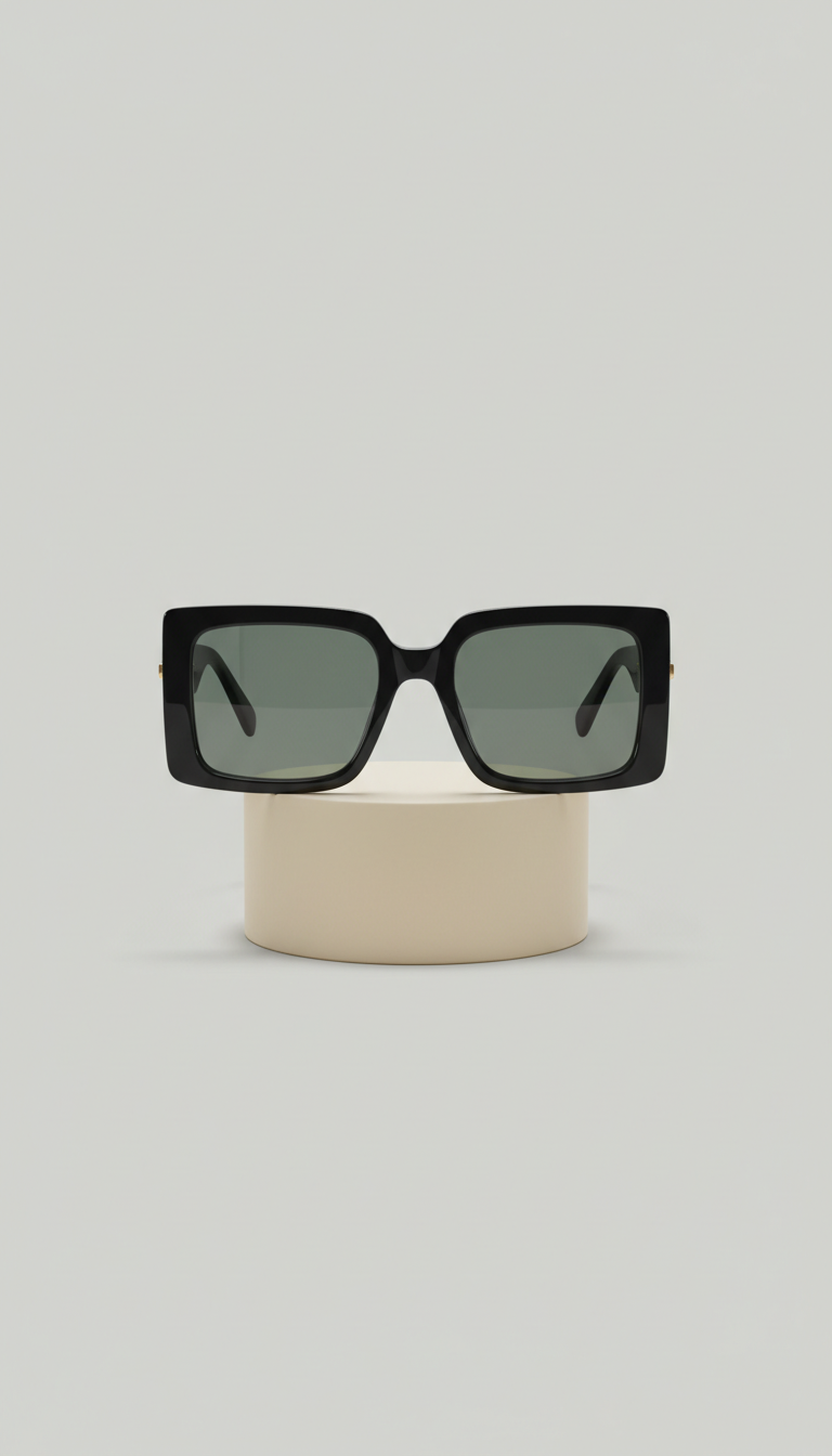 Oversized square frame sunglasses