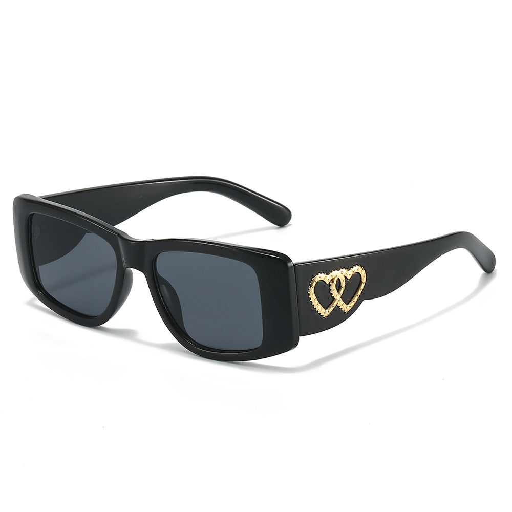Aura Black square sunglasses product view