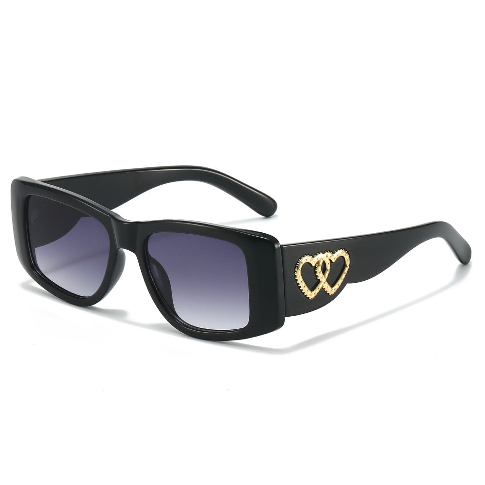 Aura Black Smoke square sunglasses product view