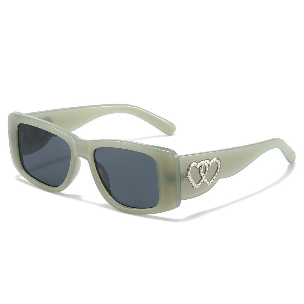 Aura Light Gray square sunglasses product view