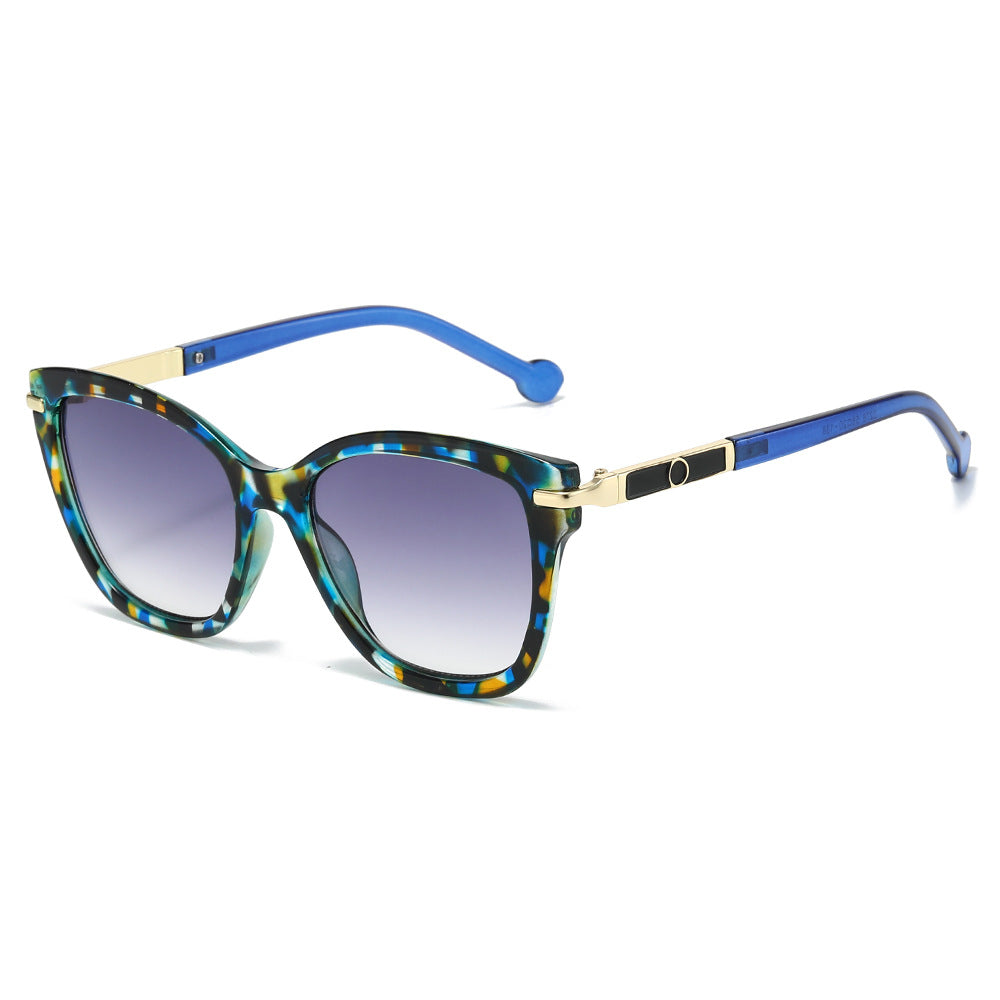 Bay cat-eye sunglasses in Blue Green Gold Gradient