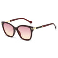 Bay cat-eye sunglasses in Burgundy Gold Pink Gradient