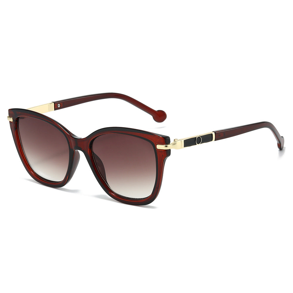 Bay cat-eye sunglasses in Burgundy Gold Rose Gradient