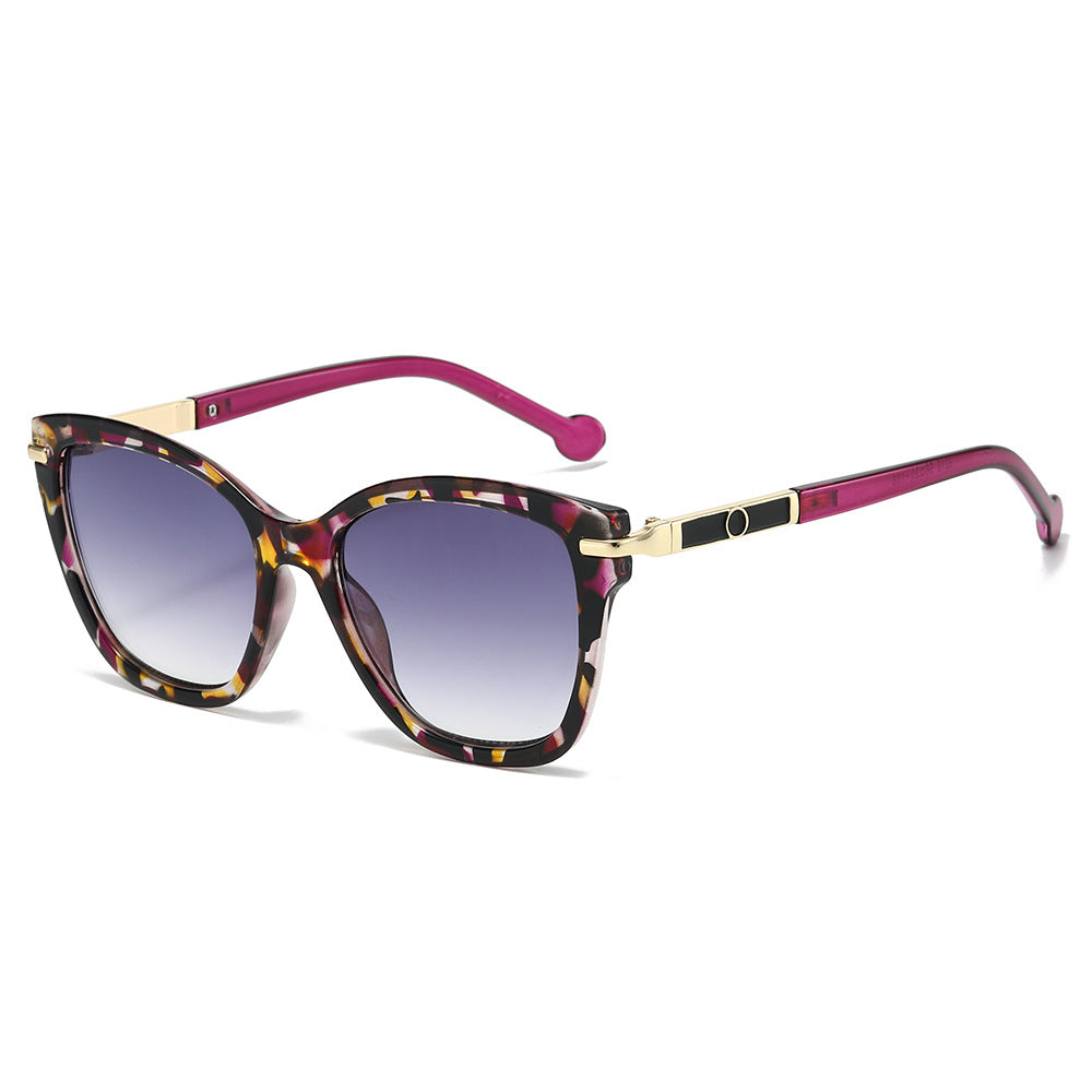 Bay cat-eye sunglasses in Pink Tortoise Gold Purple Gradient