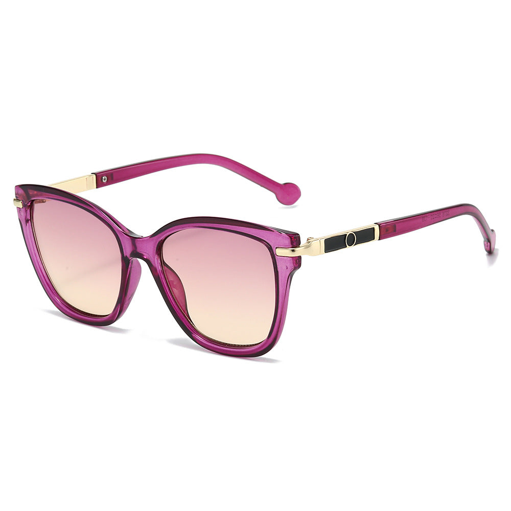 Bay cat-eye sunglasses in Purple Red Gold Pink Gradient
