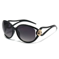 Bold oversized oval sunglasses in Black Charcoal