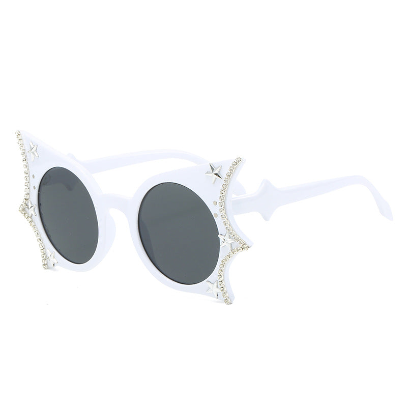 Breeze White star cat-eye sunglasses product view