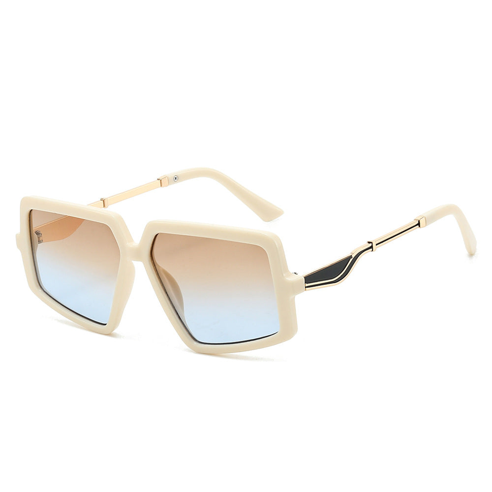 Chaos geometric square sunglasses in Cream Blue