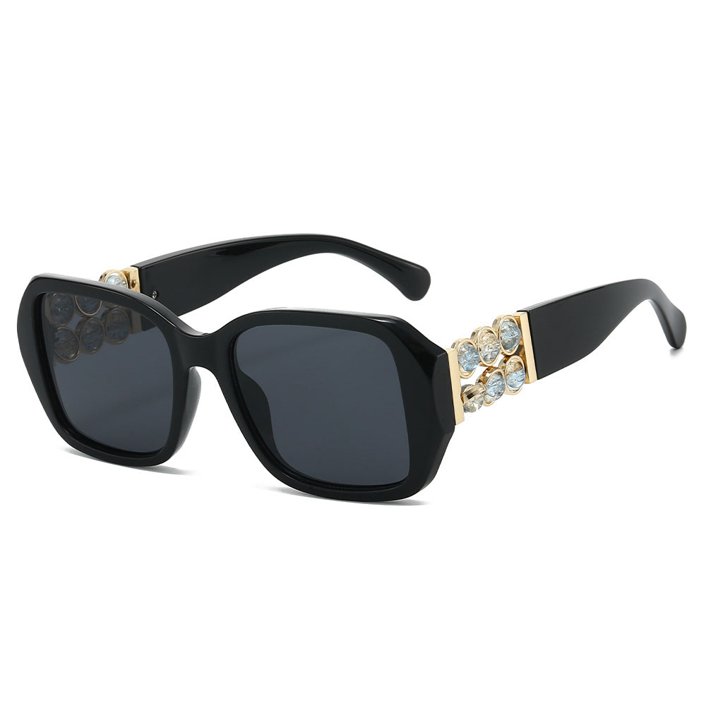 Crest square sunglasses in Black Smoke