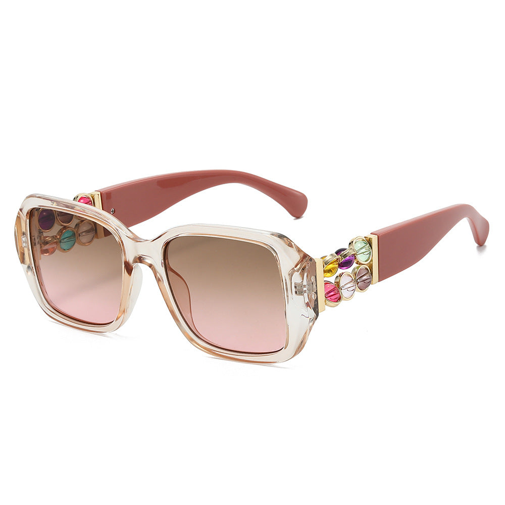 Crest square sunglasses in Clear Pink