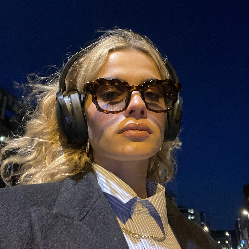 Dune Tortoise wavy square sunglasses lifestyle view