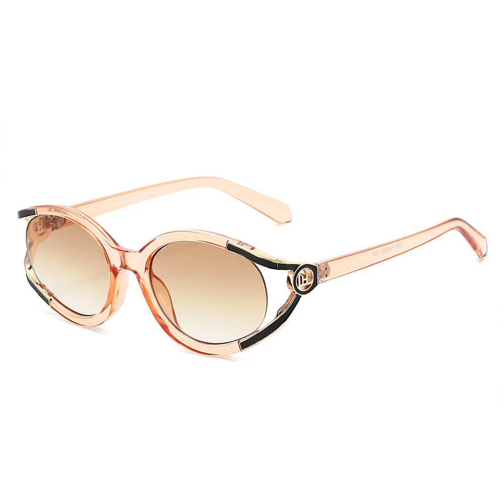 Flare cat-eye sunglasses in Blush Orange