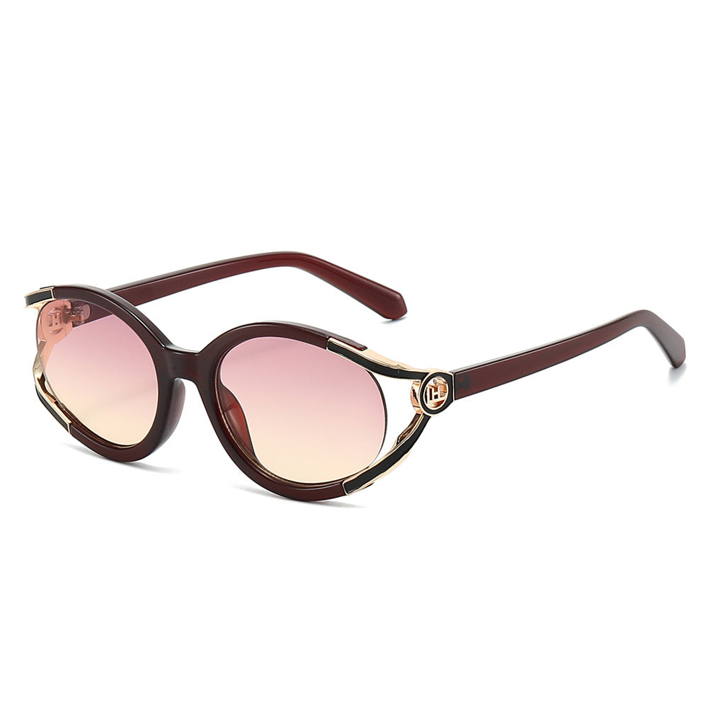 Flare cat-eye sunglasses in Deep Brown Pink