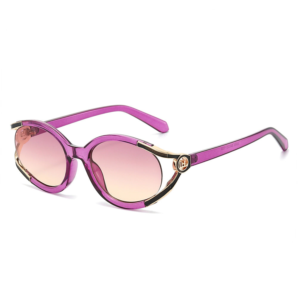 Flare cat-eye sunglasses in Purple Blush