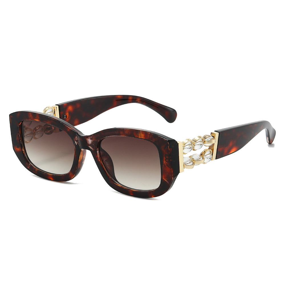 Ghost flat rectangle sunglasses in Tortoise Brown