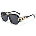 Glow Black geometric aviator sunglasses product view