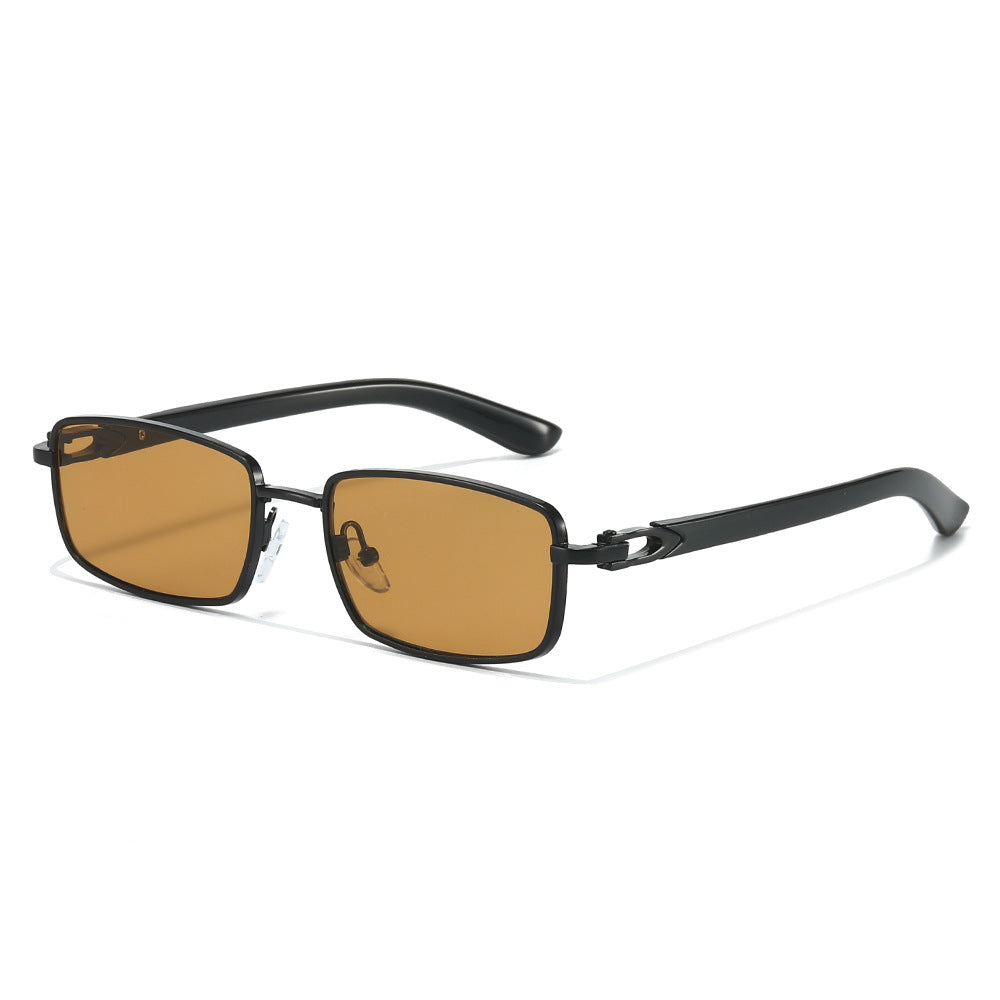Helios Black Amber rectangle sunglasses product view