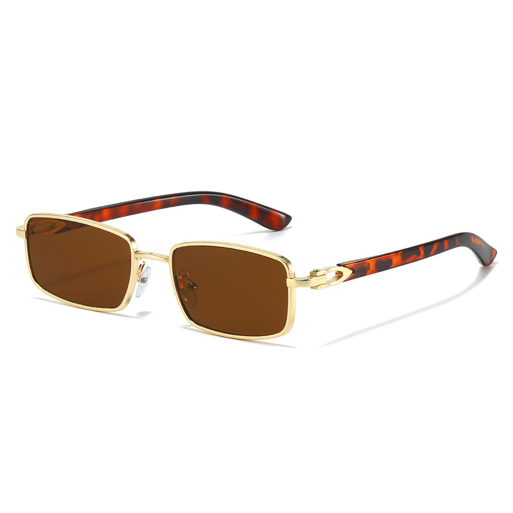 Helios Gold Tortoise rectangle sunglasses product view