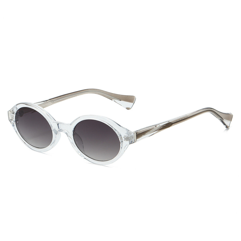 Hush round sunglasses in Clear Smoke