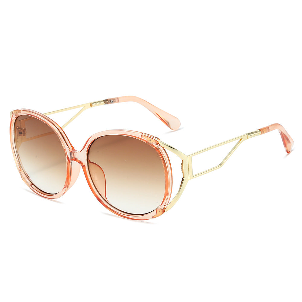 Ignis geometric round sunglasses in Clear Peach Gradient