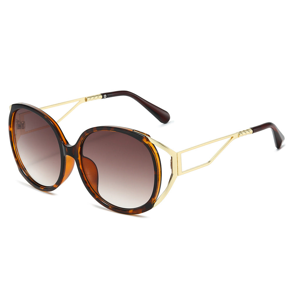 Ignis geometric round sunglasses in Tortoise Rose Gradient