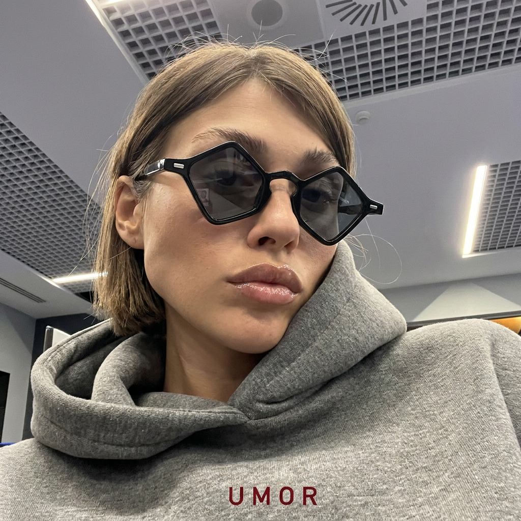 Lagoon Black Gray diamond sunglasses lifestyle view