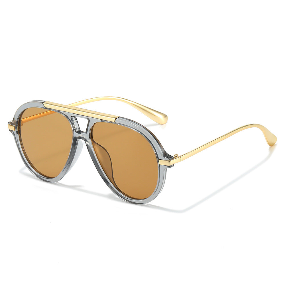 Lux Brown Gold aviator sunglasses product view