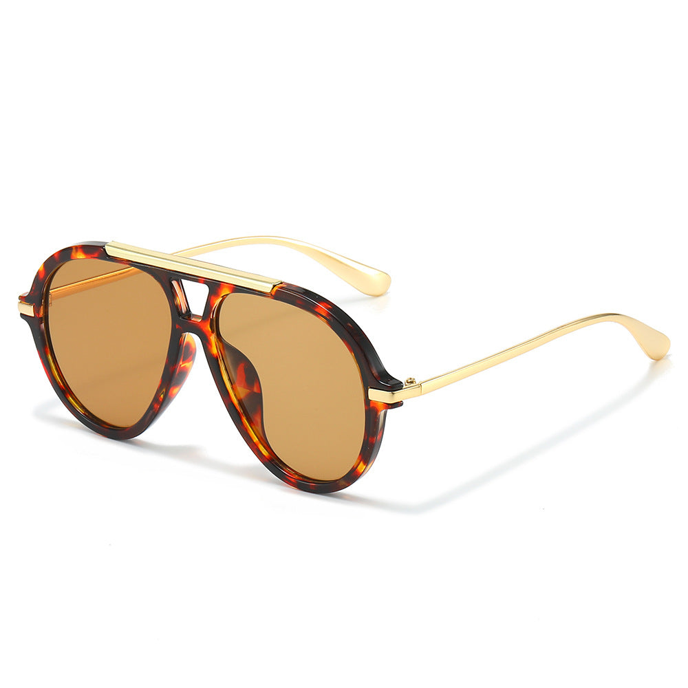 Lux Tortoise Amber aviator sunglasses product view