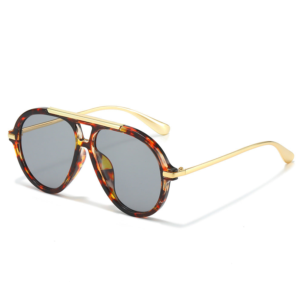 Lux Tortoise Smoke aviator sunglasses product view