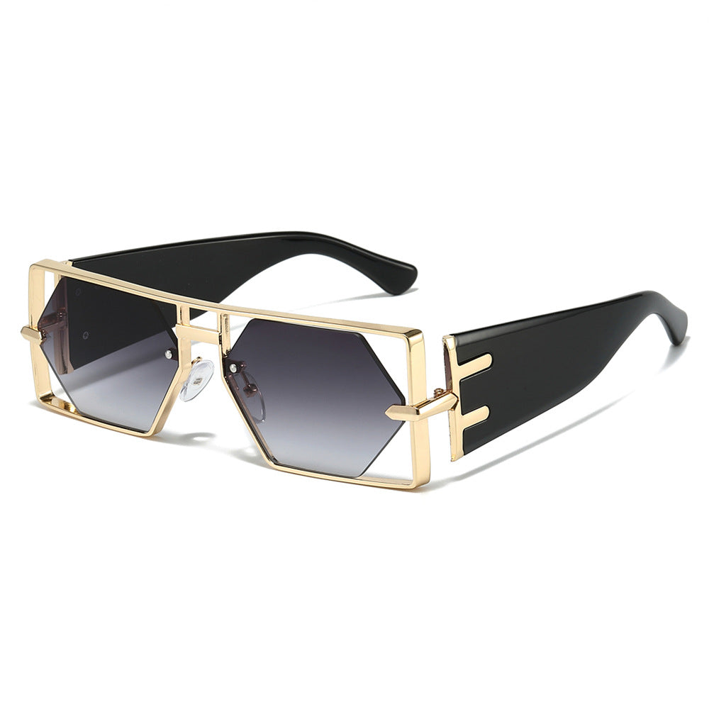 Marina Gold Smoke hexagon sunglasses product view