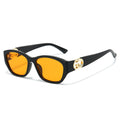Mirage square sunglasses in Black Orange