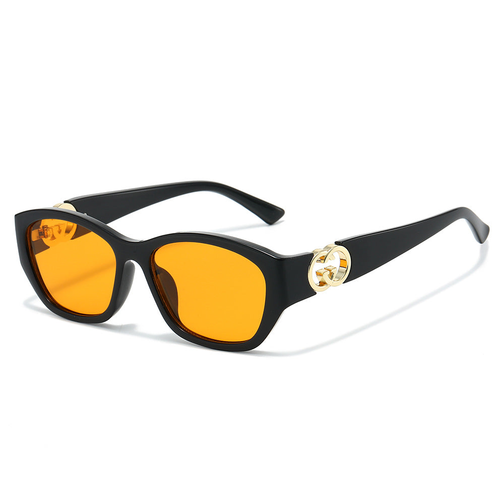 Mirage square sunglasses in Black Orange