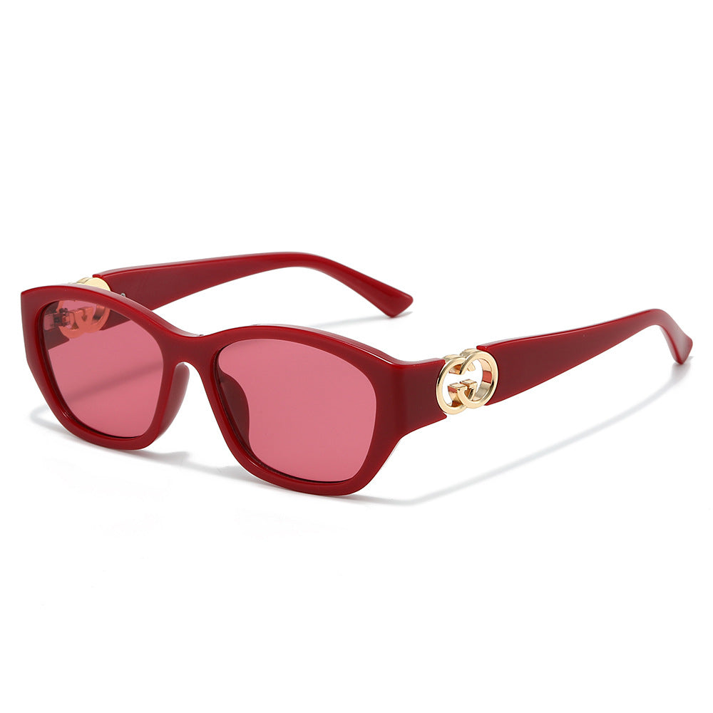Mirage square sunglasses in Burgundy Rose