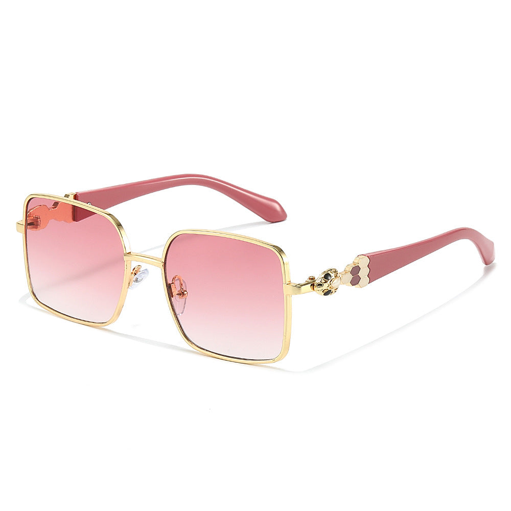 Phoenix Gold Amber square sunglasses product view