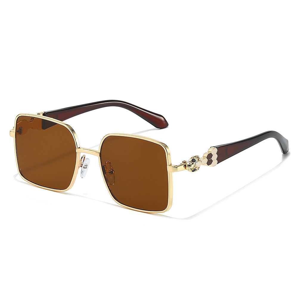Phoenix Gold Brown square sunglasses product view