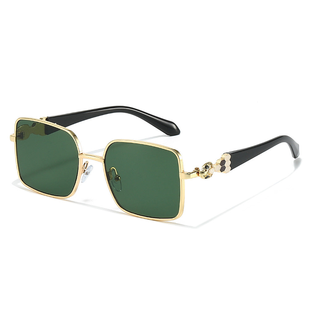 Phoenix Gold Green square sunglasses product view