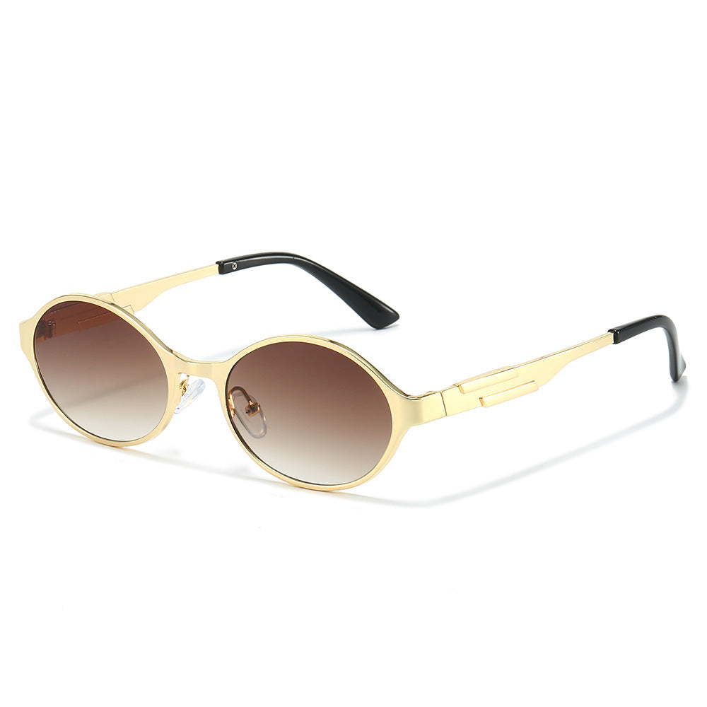 Presto oval sunglasses in Gold Brown Gradient