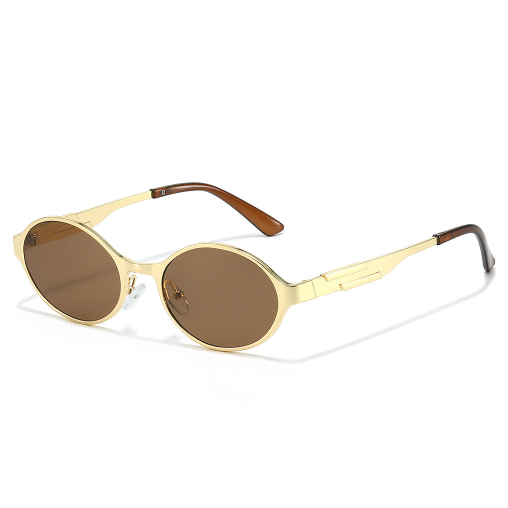 Presto oval sunglasses in Gold Brown