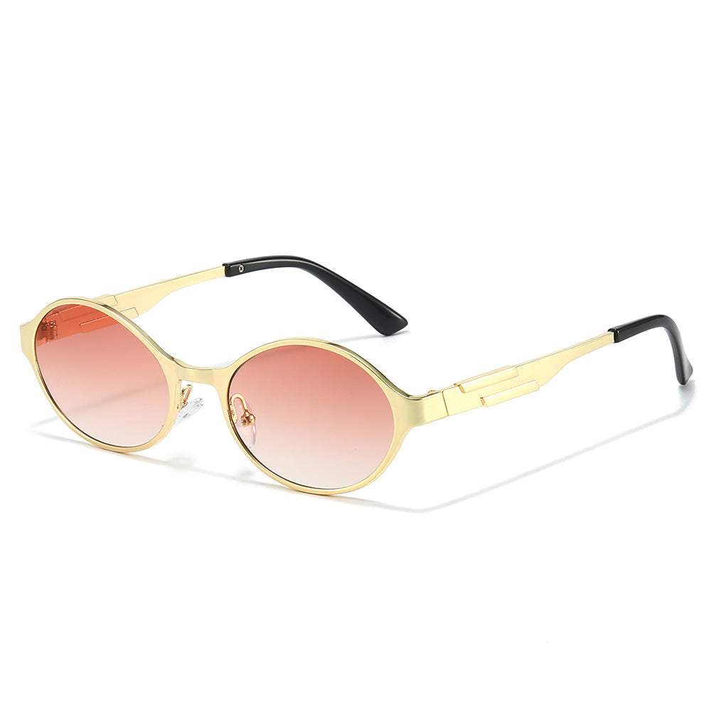 Presto oval sunglasses in Gold Rose