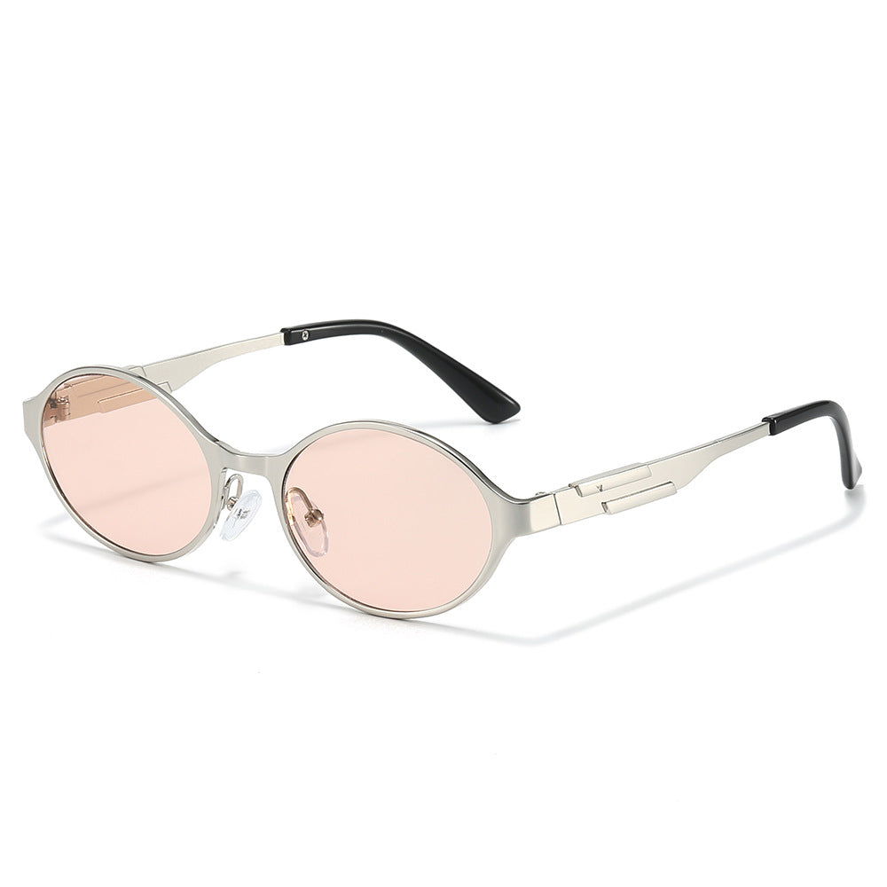 Presto oval sunglasses in Silver Rose