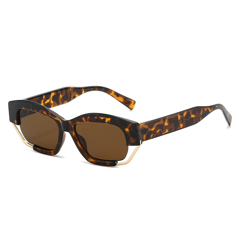 Prism geometric square sunglasses in Tortoise Brown