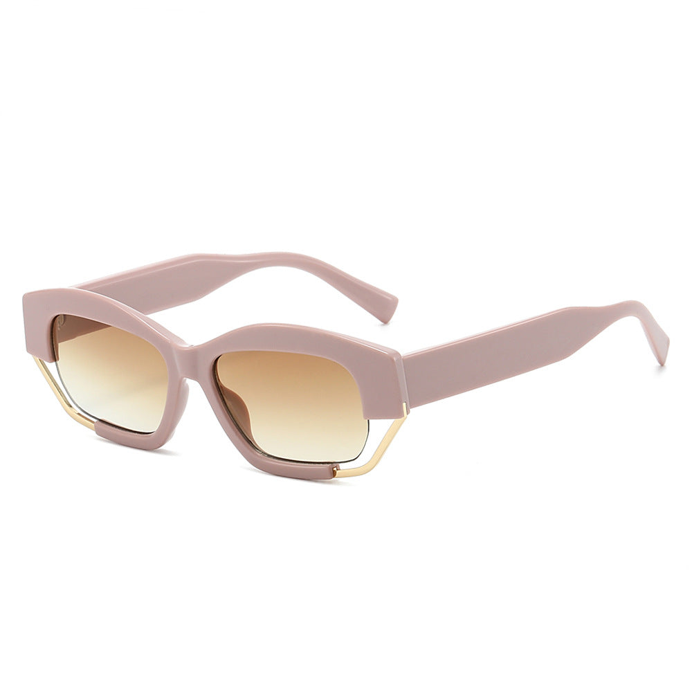 Prism geometric square sunglasses in Blush Gradient
