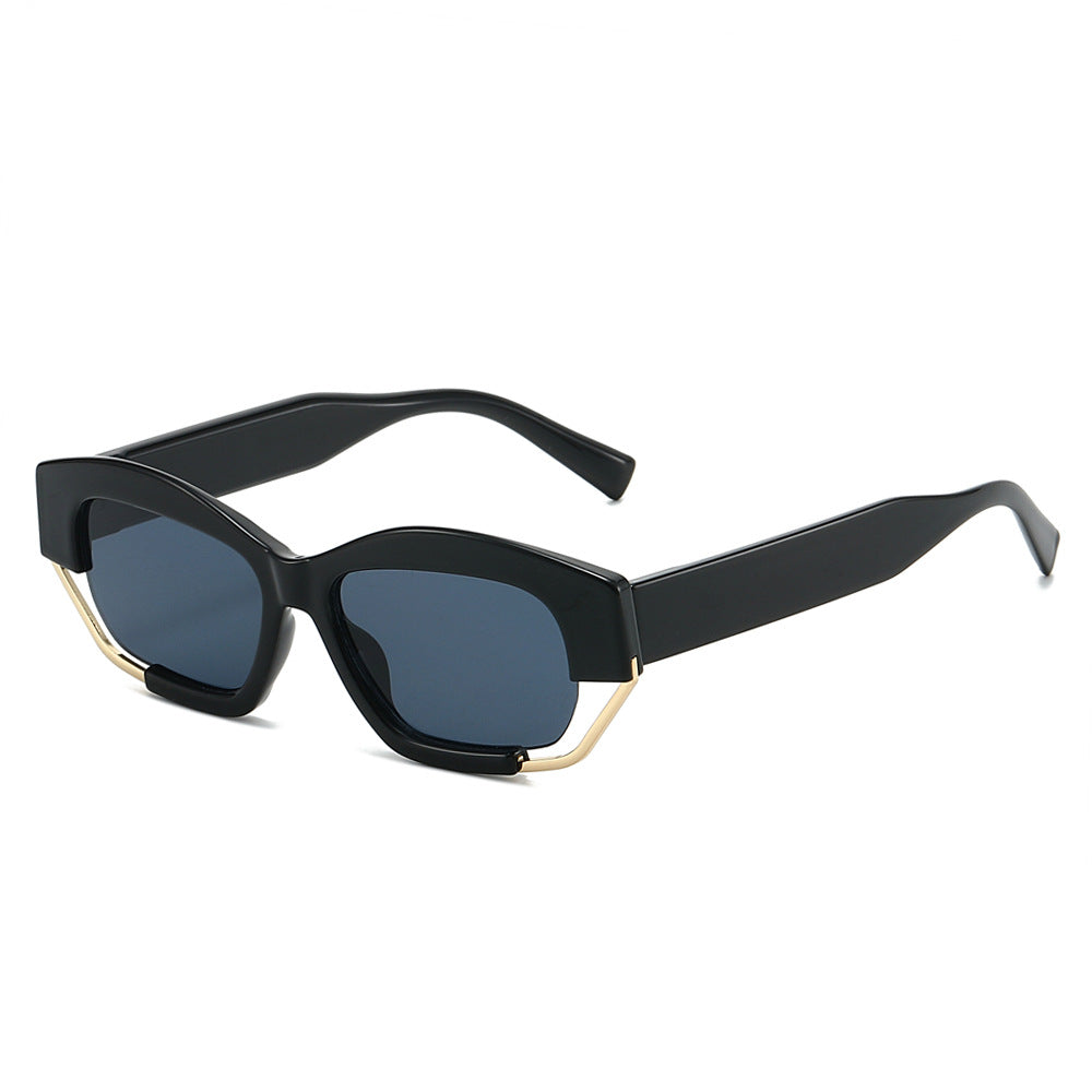 Prism geometric square sunglasses in Black Smoke