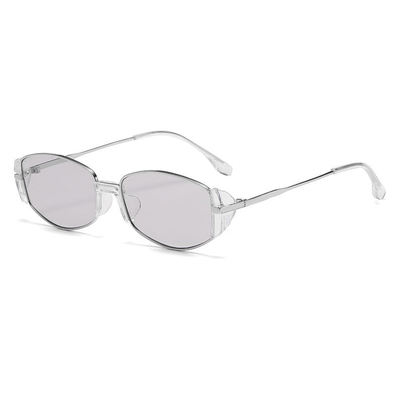 Iris clear and silver frame eyewear with light lenses