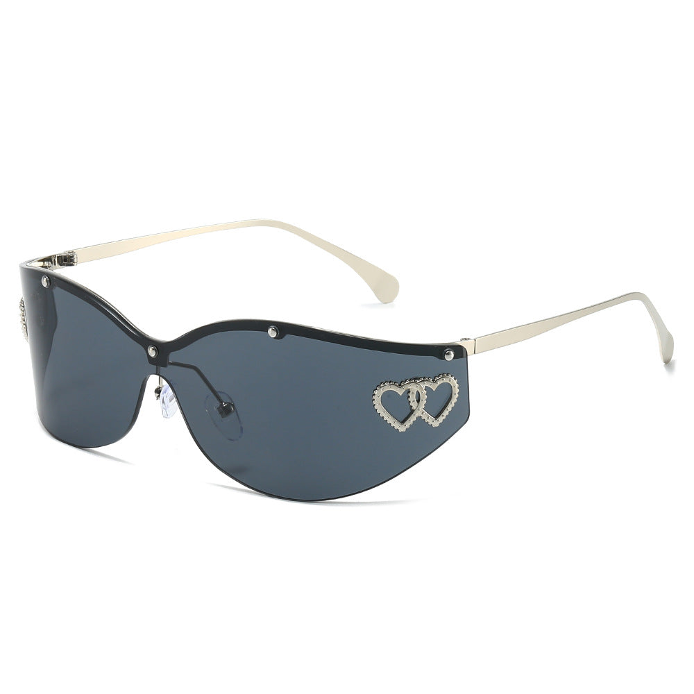 Radiant Black Gray cat-eye sunglasses product view