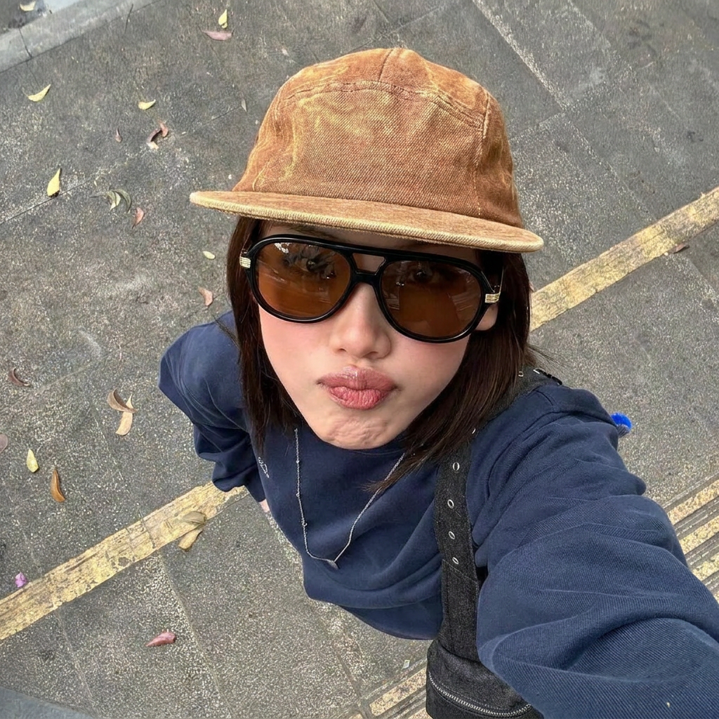 Reef Black Gold Brown aviator sunglasses on model