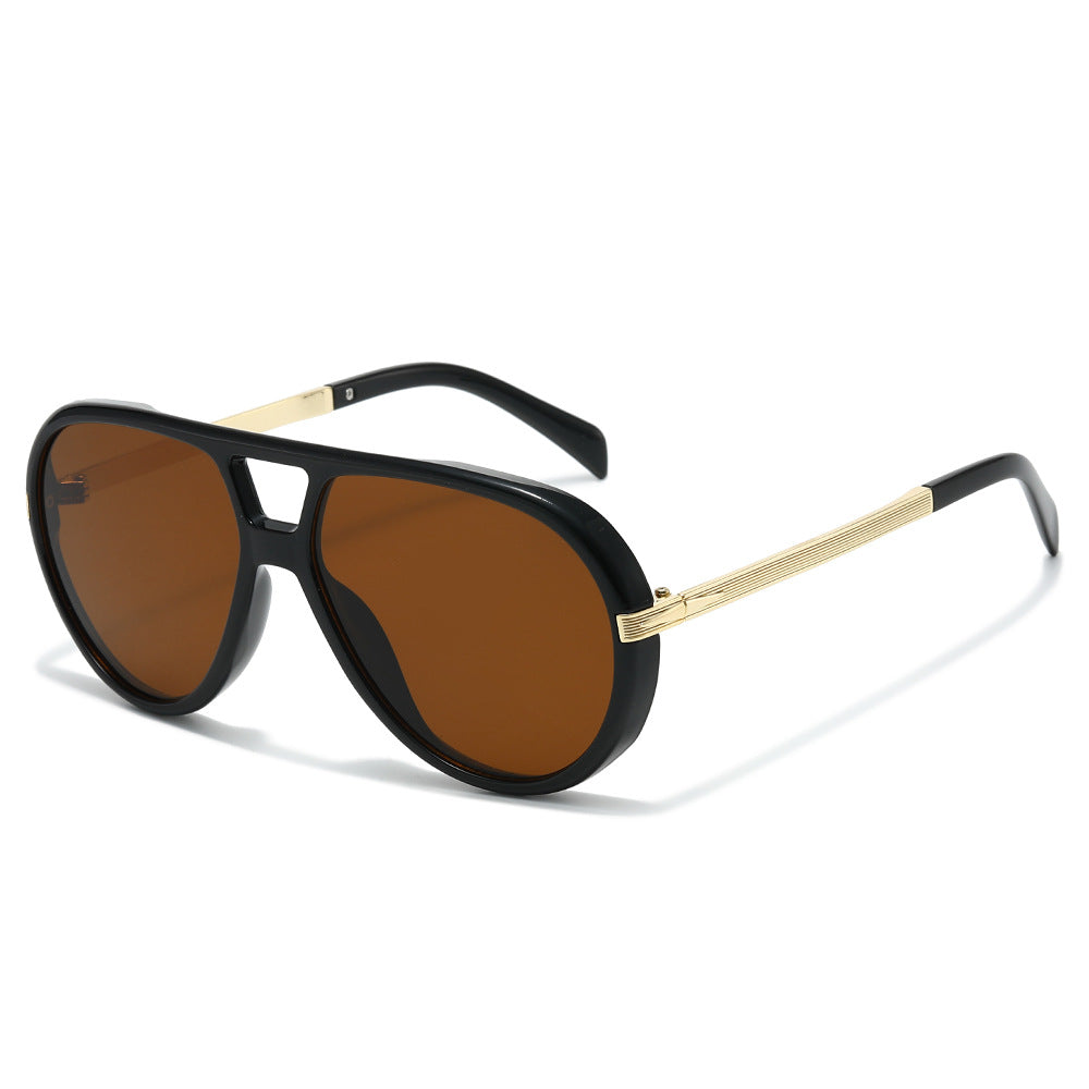 Reef aviator sunglasses in Black Gold Brown