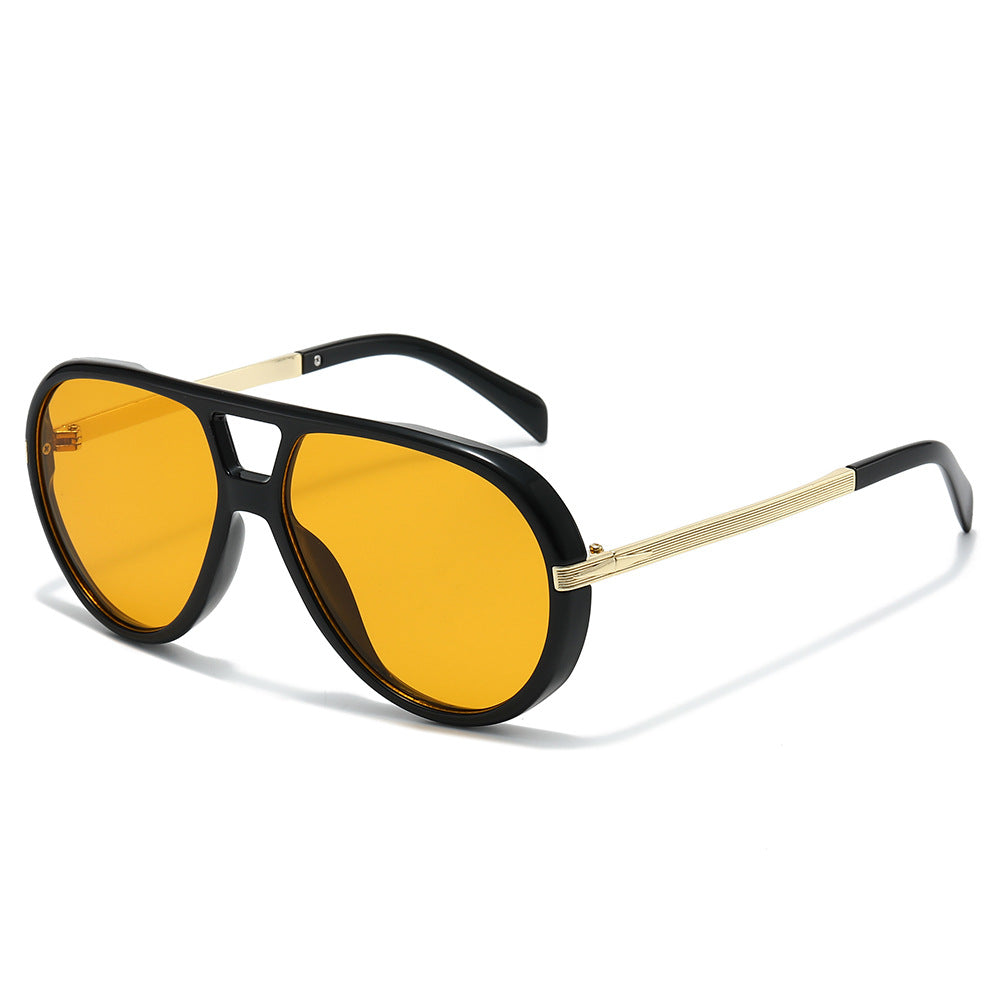 Reef aviator sunglasses in Black Gold Yellow