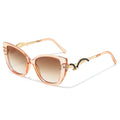 Sage cat-eye sunglasses in Peach Pink